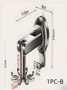 Giá treo tường hình bạch tuộc xoay 360°, thích hợp để đựng thớt, dụng cụ nấu ăn, thìa, khăn tắm, khăn lau, bông tắm, phụ kiện nhà bếp, phụ kiện phòng tắm, giá phơi đồ. - A - Xem 7