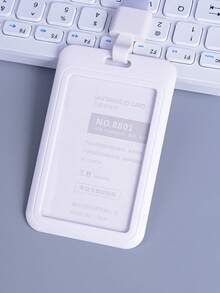 1pc Rhinestone Studded ID Card Holder With Lanyard, Fashionable & Personalized Card Holder For Student/Office ID, Campus Card, Meal Card, Access Card, Bus Card, Protective Case With Anti-Lost Strap - Clear - View 13