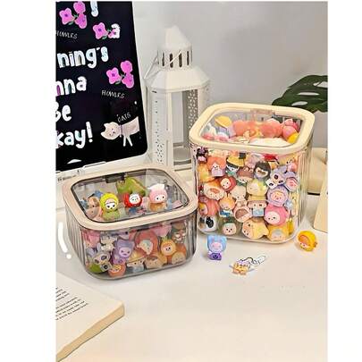 Hộp đựng phụ kiện tóc người lớn - Hộp đựng mỹ phẩm và sản phẩm chăm sóc da để bàn bằng acrylic trong suốt, hộp đựng đơn trong suốt có nắp tháo rời, hộp sắp xếp nhỏ gọn, thích hợp để đựng các phụ kiện tóc như nơ, vòng cổ, băng đô và kẹp tóc hoa.