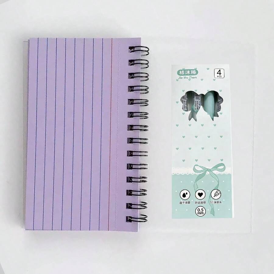 Tear-Off Spiral Notebook Memo Pad Note Book + Word Notebook - Multicolor - View 1