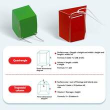 Libro geométrico 3D, libro de modelo cognitivo divertido, libro hecho a mano, libro de modelo 3D hecho a mano, pensamiento espacial, regalo de estudiante, premio - Multicolor - Ver 10