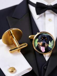 Customized Photo Cufflinks, Personalized Wedding Cufflinks, Photo Cufflinks, Groomsman Gift, Groom/ Wedding Gift, Gift For Father - Multicolor - View 9