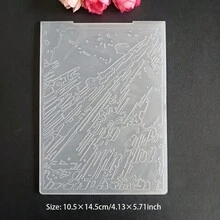Molde de plástico 2D con relieve, plantilla para hacer álbumes de recortes, tarjetas, tablero de estampado transparente, adecuado para manualidades de álbumes hechos a mano, tarjetas DIY, flores, mariposas, plumas, ballenas, birretes de graduación, Día de la Madre - 2D - Ver 37