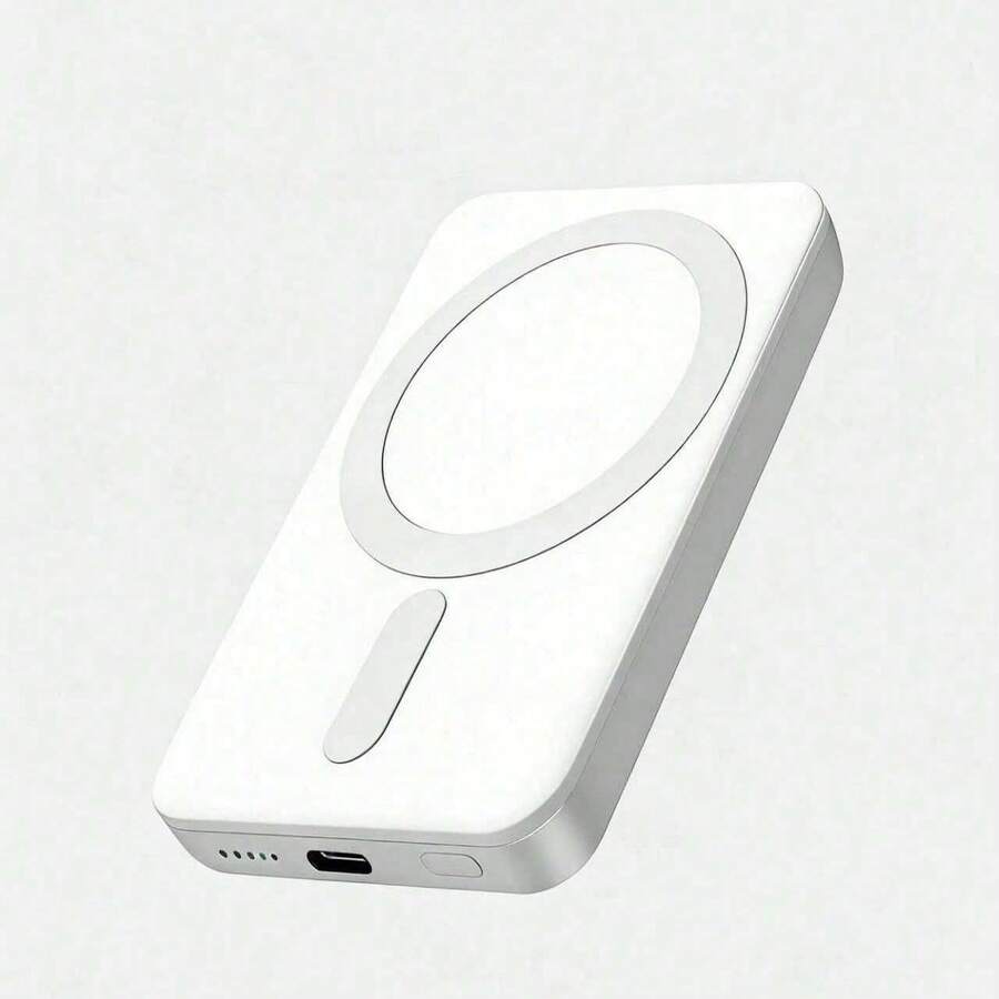 10000mAh Magnetic Wireless Power Bank, MagSafe Compatible Portable Charger For IOS Phone 17/16/15/14/13/12 Pro/Pro Max/Mini | Fast Charging Backup Battery Pack, Strong Magnetic Suction, Compact And Portable Design | Perfect For Daily Use, Commuting, School, Office, Outdoor Activities | Must-Have Tech Gifts For Students, Women, Men | Perfect Gift For Christmas, New Year, Valentine's Day, Mother's Day, Father's Day, Graduation, Birthday, Back To School, Halloween, Thanksgiving, Holiday Gifts Suitable For Summer Holiday Outdoor Travel - 白色 - 查看 1