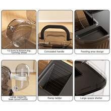 Luxury Transparent Hamster Cage, Double-Deck Large Space Gerbil Habitat, Portable Carrying Cage - Multicolor - View 4