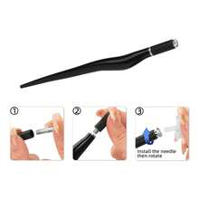 1pc Manual Microblading Pen Handle, Eyebrow Lip Tattoo Needle Blade For Permanent Makeup - Black - View 2