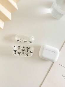 Bow-Knot Painted Transparent Fashion Bluetooth Earphone Case Compatible With AirPods Case, Headphones, Pro 3 Case, Pro (2nd Generation), 3, Pro, 1/2, 4 Case Cover - Multicolor - View 3