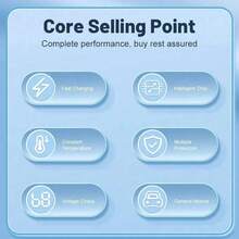 5 piezas Cargador de coche de 100W con 3 puertos USB y 2 puertos USB-C, carga rápida PD y QC3.0, adaptador de carga de teléfono móvil USB-C compatible con iPhone - multicolor - Ver 9