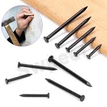 150Pcs 2\ Black Hardware Nails Assortment Kit, Steel Nail, 3.3x50mm Galvanized Nails, Small Nails, Finishing Nails, Wall Nails, Wood Nails, Nails For Concrete Brick - 50mm - View 6