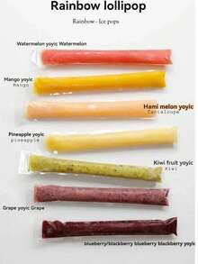 自制冰袋 一次性冰棒冰袋 自制冰淇淋自封袋 透明食品水果冰袋 - 彩色 - 查看 12