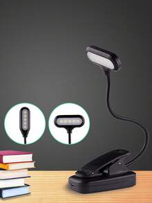 1 قطعة مصباح قراءة LED لحماية العين، مصباح مكتب صغير قابل للتثبيت، مصباح ليلي مع إضاءة النوم، مصباح أجواء بجانب السرير، ديكور مكتب غرفة النوم، هدية إبداعية، رفيق القراءة، مصباح قابل للتثبيت بجانب سرير الطالب، مصباح قراءة ودراسة في السكن الجامعي - نموذج قابل للشحن - مشاهدة 3