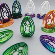 Đồ chơi giảm căng thẳng hình trứng thỏ xoay tròn, thiết kế phẳng và 3D, hình ảnh trứng thỏ dễ thương, không khí lễ hội, thích hợp cho lễ Phục sinh, giảm căng thẳng trên bàn làm việc tại nhà và văn phòng, món quà thú vị. - Nhiều màu - Xem 7