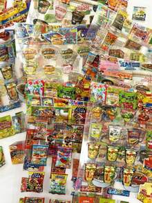 10张随机日式复古风零食贴纸，可爱剪贴簿日记贴纸，星形激光闪光透明镂空贴纸，可用于DIY装饰 - 彩色 - 查看 5