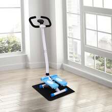 SENDERPICK Fitness Stepper Exercise Stepping Machine Fitness Stepper With Handlebars - Blue and White - View 4