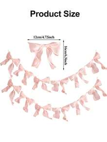 1 guirlande de 12 pièces de nœuds en tulle rose. Guirlande de banderoles de nœuds pour décoration, ruban de guirlande pour fête d'anniversaire, mariage, fiançailles, anniversaire, baby shower, enterrement de vie de jeune fille, fête des mères. Décoration de nœuds roses. - Multicolore - Voir 2