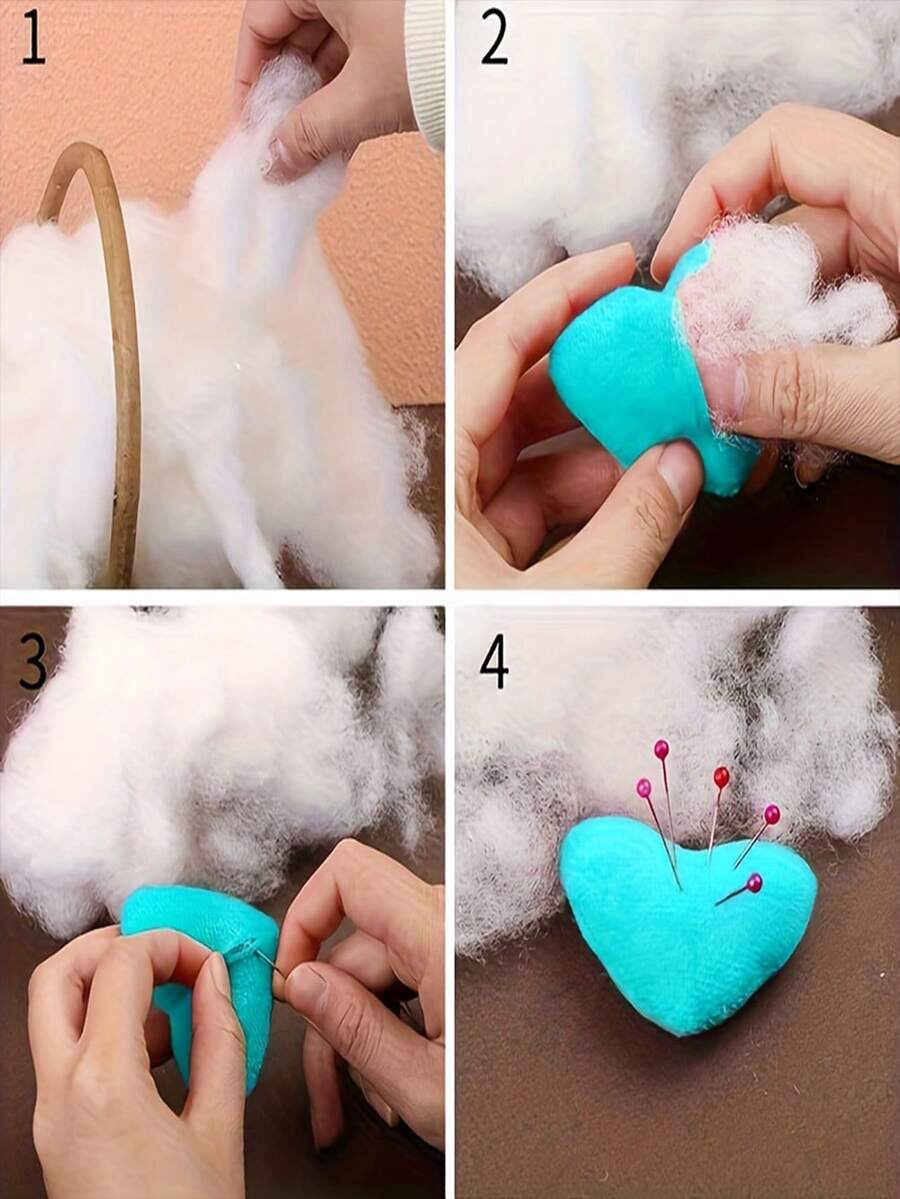 Bông nhồi polyester, màu trắng, thích hợp cho đồ thủ công, gối, đệm, đồ dùng may vá và đan móc, PP, gối trang trí, chất độn đồ thủ công mỹ nghệ.