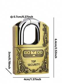 Candado, para uso doméstico, antirrobo, resistente al agua para exteriores, antioxidante, adecuado para almacén, puerta principal, armario de dormitorio - Amarillo - Ver 9