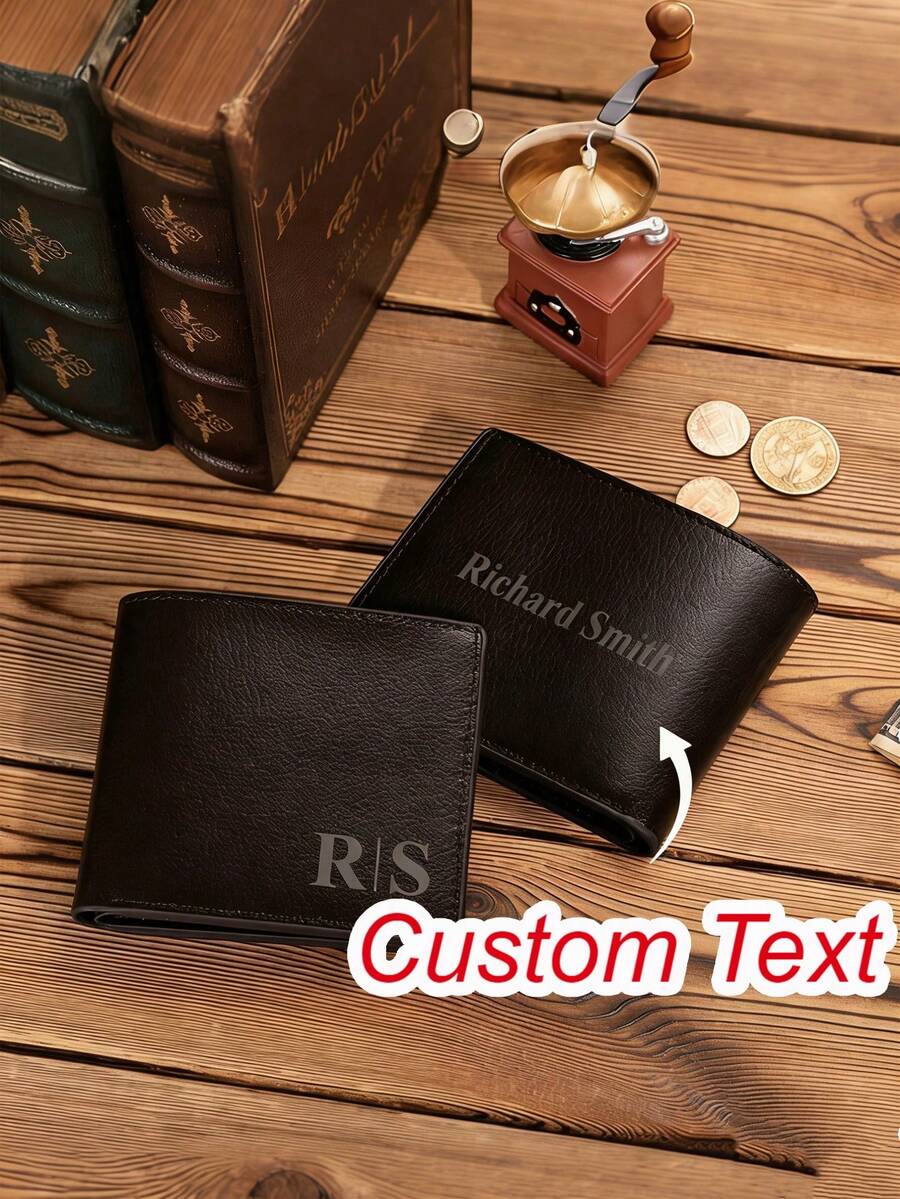 Customized 1pc Men Crocodile Pattern PU Leather Slim Credit Card Holder Monogramm Women Ultra Thin Croco Pocket Wallet Personalized PU Leather Wallet With Initial Letters DIY Gift For Boyfriend Girlfriend Friends Birthday Letter - Multicolor - View 1