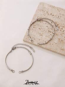 1件不锈钢竹节半手镯 DIY手镯首饰制作材料 手镯底座 手镯手工材料 配件 零件 - 1件#手鐲 - 查看 2