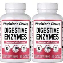 MONTUE 2 Pcs Physician's CHOICE Digestive Enzymes - Multi Enzymes, Organic Prebiotics & Probiotics For Digestive Health & Gut Health - Meal Time Discomfort Relief & Bloating - Dual Action Approach - 120 CT - 2 chai - Xem 12