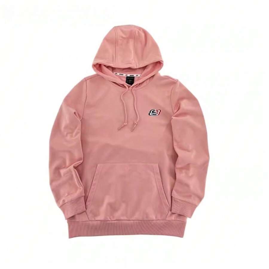Skechers Unisex Casual Knit Hooded Pullover Sweatshirt - Pink - View 1