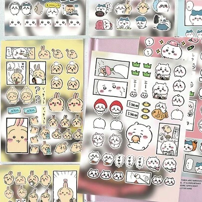 Bộ 8 miếng dán phim hoạt hình Nhật Bản dễ thương, hình dán graffiti hoạt hình, chống thấm nước, món quà nhỏ hoàn hảo cho người hâm mộ, gia đình và bạn bè, quà tặng ngày lễ tình nhân, quà tặng lễ Phục sinh, quà kỷ niệm mùa tốt nghiệp.
