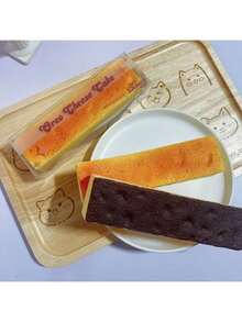 1pc Squeeze Slow Rebound Cheese Bar, Super Soft & Elastic Cheese Bar, Matcha Flavor Cheese Bar, Chocolate Chip Cheese Bar, Cute Squeeze Cheese Bar, Ideal Gift Choice, Suitable As Birthday Gift - Multicolor - View 6