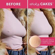 CAKESBody Sticky CAKES Circles Silicone Medical-Grade Adhesive Adhesive-Free Nip Nook Reusable For 10 Wears Seamless Coverage Womenswear Bra - 均碼 - 查看 6