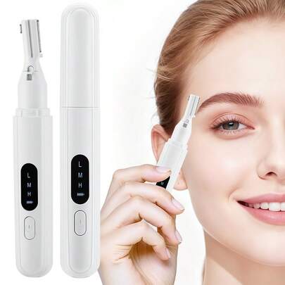 Hailicare 3-Speed Electric Eyebrow Trimmer, Double-Sided Use, Precision & Wide Head, USB Rechargeable Eyebrow Shaper For Daily Makeup,Portable Mini Eyebrow Razor