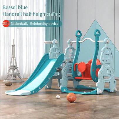5-In-1 Kids Slide, Toddler Slide With Stairs, Swing, Garden Large Slide Playground For Toddlers Age 1-6