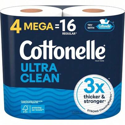 Ultra Soft Toilet Paper Rolls, 4 Pack Premium Quality Bathroom Tissue For Daily Essentia*Ls And Luxury Comfort