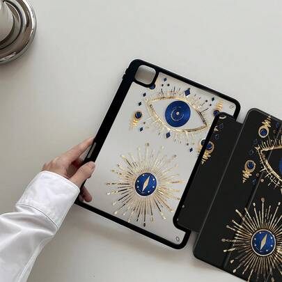 Ốp lưng hai mặt bằng acrylic trong suốt, tinh tế và đáng yêu theo phong cách hoạt hình anime với hình mắt kim loại, chống sốc và bền bỉ, phù hợp với iPad thế hệ thứ 7, 8 và 10 (10.2 inch). Sản phẩm có khe cắm bút tích hợp, hỗ trợ chức năng ngủ/thức và nhiều chế độ giá đỡ gập, là một món quà tuyệt vời cho dịp lễ.