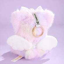 1个毛绒盲盒，可爱ABS脸猫咪玩偶吊坠，360°旋转眼睛，6款常规款+1款隐藏天使毛绒猫款（4%概率），女孩收藏甜美礼物（非毛绒） - 隨機一個 - 查看 9