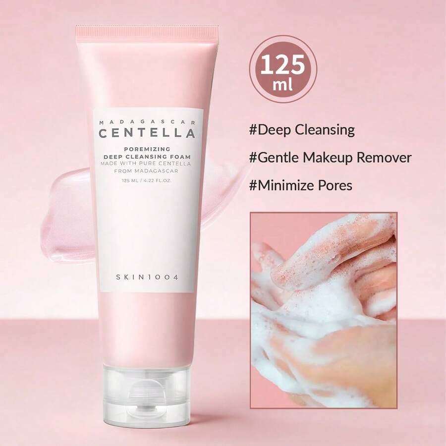 SKIN1004 1瓶 125ml 玫瑰鹽毛孔淨化潔面乳,天然玫瑰鹽吸附黑頭、疏通毛孔,控油清爽洗面乳,適合油性大毛孔肌膚 - 玫瑰鹽毛孔淨化洗面乳 125ml - 查看 1