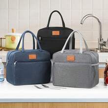 1 túi đựng cơm trưa cách nhiệt unisex, dung tích lớn, có thể tái sử dụng, kiểu dáng tối giản dành cho người lớn, thích hợp cho văn phòng, dã ngoại, bãi biển, du lịch. Túi đựng cơm trưa cho mùa tựu trường. - Xem 1