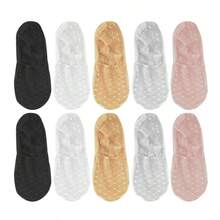 1/5/10双春夏女式学生风时尚亲肤透气波点镂空清凉不闷热船袜 - 彩色 - 查看 16