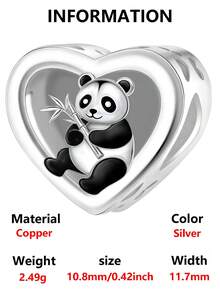 1pc Fashionable Minimalist Niche Design Cute & Healing Animal Series (Sloth, Elephant, Panda, Squirrel, Rabbit, Fox) Beaded Bracelet/Necklace, Creative Daily Versatile DIY Jewelry Gift - Silver - View 13