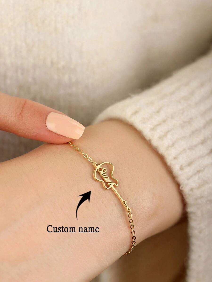 1 chiếc vòng tay khắc tên hình đàn guitar cá nhân hóa, vòng tay hình nhạc cụ guitar, trang sức nhạc cụ, vòng tay khắc tên, quà tặng cho giáo viên âm nhạc, quà sinh nhật, vòng tay tùy chỉnh, trang sức phong cách âm nhạc, quà tặng cho người yêu âm nhạc, quà sinh nhật, quà tặng cho bạn bè chơi guitar, quà tặng ban nhạc - Nhiều màu - Xem 1