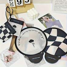 Portable Handheld Folding Fan With Storage Bag, Compact And Easy To Carry, Manual Operation, Perfect For Summer Outdoor Activities, Beach, Parties And Commencement, Congrats Grad, Portable Tools, Summer Essentials, Summer Portable - A - View 3