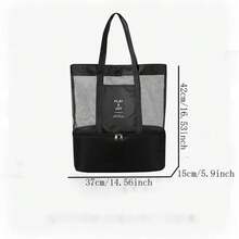 Dry Wet Separation Swimming Bag Fitness Backpack Gym Bag Men's Women's Sports Equipment Storage Pouch Handheld Beach Bag - 藍色 - 查看 5