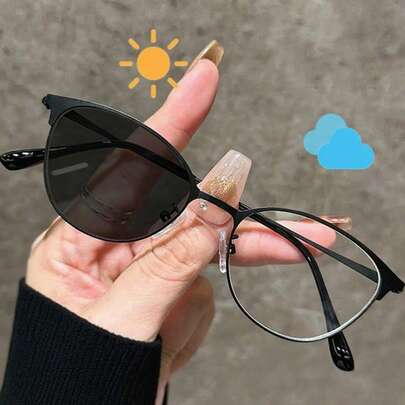 1 pieza Gafas de moda con montura completa minimalista unisex, adecuadas para el trabajo diario y salidas