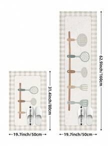 DAJIANG 1 件加厚绒面门垫，厨房地毯，底部防滑，简约ins风舒适地垫，玄关地毯，厨房地垫，可机洗，易于清洁，家居装饰，节日房间装饰 - 彩色 - 查看 3