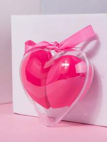 2个/套 水滴形化妆海绵，心形包装设计；柔软无乳胶化妆粉扑，适合湿用。（1个包装盒，2个化妆海绵） - 彩色 - 查看 6