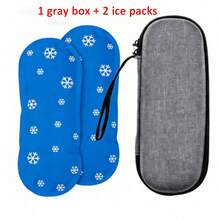 2个冰袋 + 1个便携式保温胰岛素盒，冷藏包/保温胰岛素袋/糖尿病保温袋，轻便易携，拉链设计，旅行药盒/急救包/旅行必备品/医院用品/药包/露营必备品 - 彩色 - 查看 11