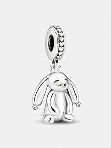 1pc 925 Sterling Silver Rabbit Holding Carrot Pendant, Suitable For Women Bracelet/Bangle DIY Jewelry Making And Daily Decoration, Decorative Jewelry For Girls - Beads 2 - View 15