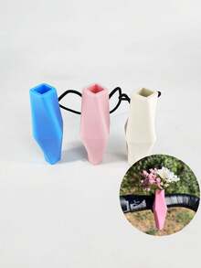 Jarrón decorativo para manillar de bicicleta, mini jarrón creativo con cuerda, adecuado para actividades al aire libre, campamento, ciclismo, escalada, entusiastas de los viajes, regalos del Día de la Madre, accesorios para exteriores, artículos esenciales de viaje - multicolor - Ver 8