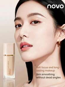 NOVO Long-Lasting Flawless Anti-Dullness Foundation, Concealing Color Correcting Hydrating, Suitable For All Skin Types, Creamy Texture, Holiday Party Gift, Best Shade - 02#Natural Color - View 7