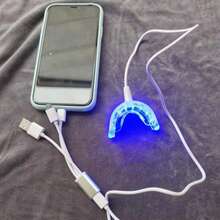 Kit de Blanqueamiento Dental Portátil USB con Luz LED Azul y Bandeja Bucal - Ver 6