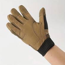 Men'S Tactical Winter Gloves - Touchscreen Compatible, Full-Finger Warm Design, Adjustable Closure, Outdoor Activities And Cycling - Cold Weather Equipment - Brown - View 5