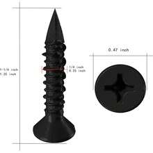 New- Welon(30 PCS) 1/4" X1-1/4 Black Concrete Screw Anchor Black Flat Head For Anchoring To Masonry, Block Or Brick Stucco - Black 1 4 X1-1 4 - View 2